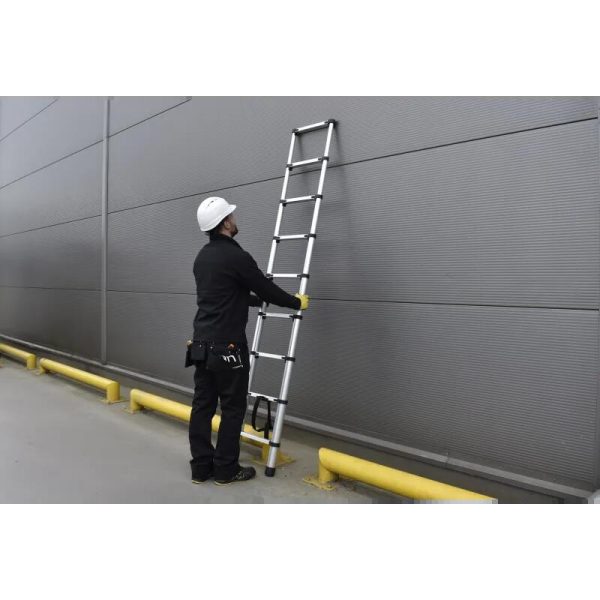 Scara aluminiu telescopica, Drabest, 9 trepte, max 125 kg, 0.88-2.6 m