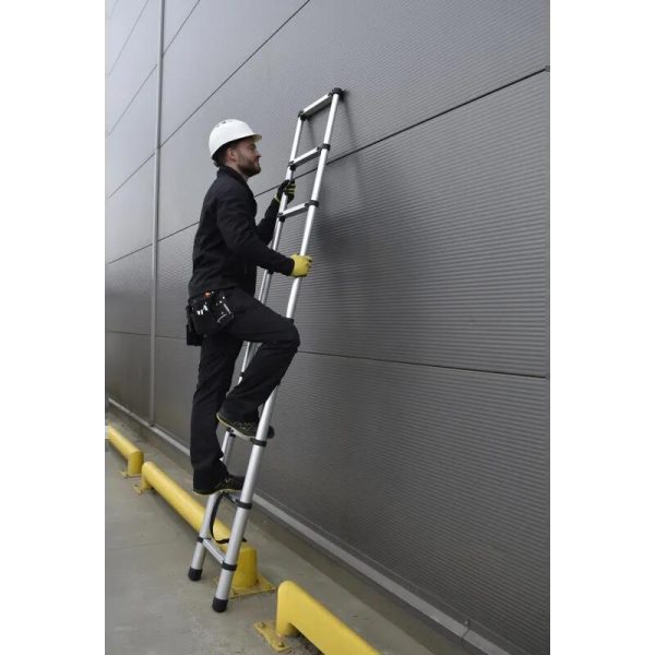 Scara aluminiu telescopica, Drabest, 9 trepte, max 125 kg, 0.88-2.6 m