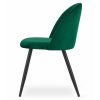 Set 4 scaune bucatarie/living, Artool, Bello, catifea verde, picioare metal negru, 46×42.5×76.5 cm