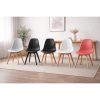 Scaun bucatarie/living, Artool, Kito, PP vermilion, picioare lemn natur, 46×54.5×80 cm
