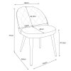 Scaun bucatarie/living, Akord, Brandy, catifea verde, picioare metal negru, 50x54x77 cm