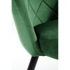 Scaun bucatarie/living, Akord, Brandy, catifea verde, picioare metal negru, 50x54x77 cm