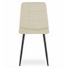 Scaun bucatarie/living, Artool, Kara, catifea bej, picioare metal negru, 45×50.5×87 cm