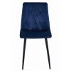Set 4 scaune bucatarie/living, Artool, Libra, catifea bleumarin, picioare metal negru, 44x40x88.5 cm