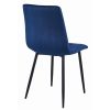 Set 4 scaune bucatarie/living, Artool, Libra, catifea bleumarin, picioare metal negru, 44x40x88.5 cm
