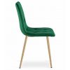 Scaun bucatarie/living, Artool, Libra, catifea verde, picioare metal natur, 45x54x86.5 cm