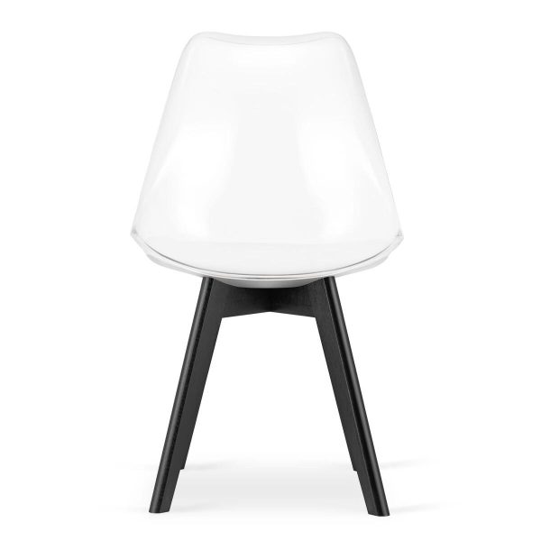 Scaun bucatarie/living, Artool, Mark, PP transparent, picioare negre, 49x43x82 cm
