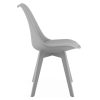 Scaun bucatarie/living, Artool, Mark, PP gri, picioare gri, 49x43x82 cm