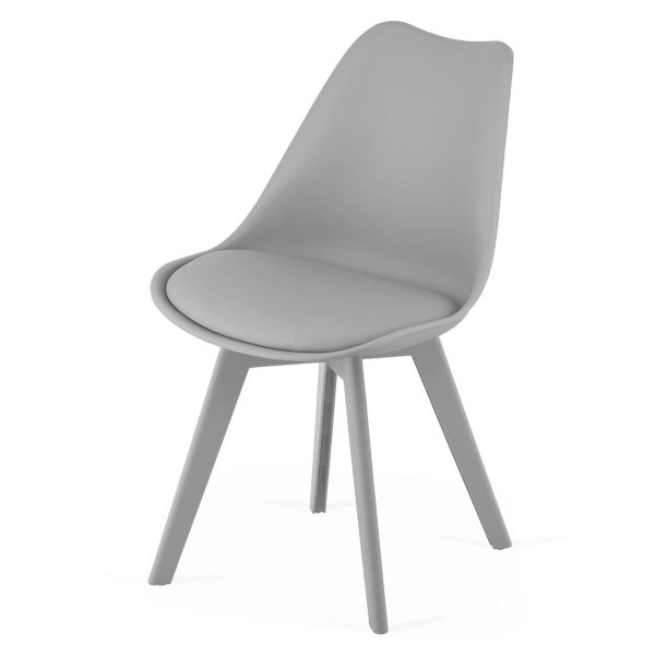 Scaun bucatarie/living, Artool, Mark, PP gri, picioare gri, 49x43x82 cm