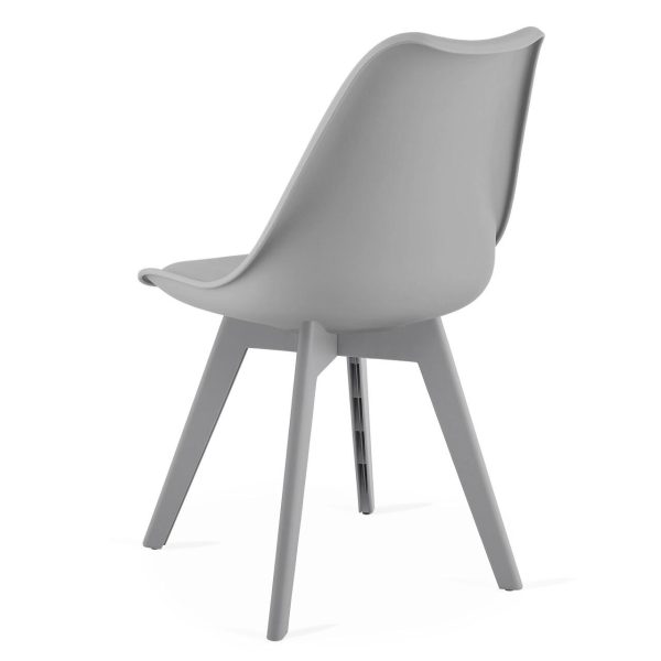 Scaun bucatarie/living, Artool, Mark, PP gri, picioare gri, 49x43x82 cm
