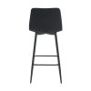 Scaun de bucatarie/bar, Artool, Arceto, catifea neagra, picioare metal negru, 43.5×32.5×104 cm