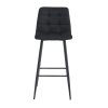 Scaun de bucatarie/bar, Artool, Arceto, catifea neagra, picioare metal negru, 43.5×32.5×104 cm