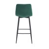 Scaun de bucatarie/bar, Artool, Arceto, catifea verde, picioare metal negru, 43.5×32.5×104 cm