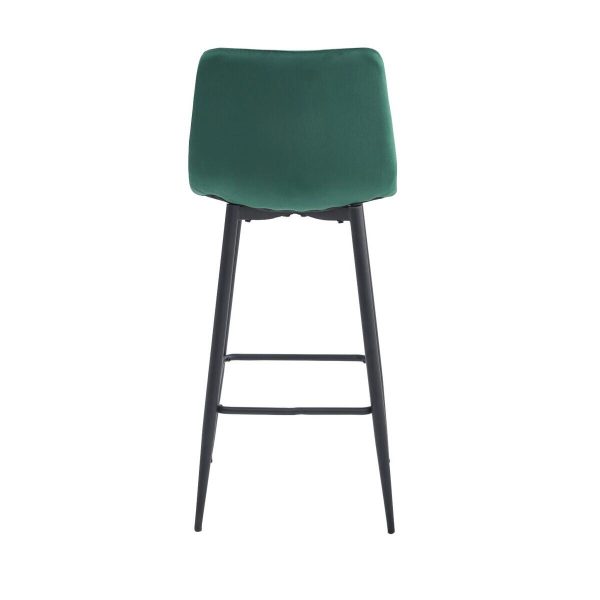 Scaun de bucatarie/bar, Artool, Arceto, catifea verde, picioare metal negru, 43.5×32.5×104 cm