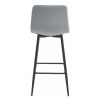 Scaun de bucatarie/bar, Artool, Pozza, catifea argintie, picioare metal negru, 43x35x104 cm