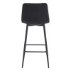 Scaun de bucatarie/bar, Artool, Pozza, catifea neagra, picioare metal negru, 43x35x104 cm