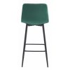 Scaun de bucatarie/bar, Artool, Pozza, catifea verde, picioare metal negru, 43x35x104 cm