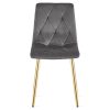 Scaun bucatarie/living, Artool, Libra, catifea gri inchis, picioare metal auriu, 45x54x86.5 cm