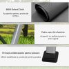 Scaun pliabil gradina, camping, pescuit, material Oxford, cu tetiera, buzunar, spatar reglabil, gri, 74×59.5×98 cm