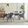 Scaun stil fotoliu bucatarie/living, Artool, York, rotativ, catifea gri inchis, picioare metal negru, 56x61x84 cm
