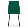 Set 4 scaune bucatarie/living, Artool, Kara, catifea verde, picioare metal negru, 44.5×50.5×87 cm