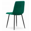 Set 4 scaune bucatarie/living, Artool, Kara, catifea verde, picioare metal negru, 44.5x50.5x87 cm