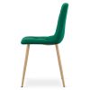 Scaun bucatarie/living, Artool, Kara, catifea verde, picioare metal natur, 44.5×50.5×87 cm