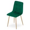 Scaun bucatarie/living, Artool, Kara, catifea verde, picioare metal natur, 44.5×50.5×87 cm