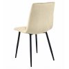 Set 4 scaune bucatarie/living, Artool, Libra, catifea bej, picioare metal negru, 44x40x88.5 cm
