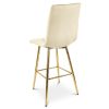 Set 2 scaune de bucatarie/bar, Artool, Libra, catifea bej deschis, picioare metal auriu, 52x56x112 cm