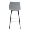 Set 2 scaune de bucatarie/bar, Artool, Arceto, catifea argintie, picioare metal negru, 43.5×32.5×104 cm
