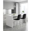 Set 2 scaune de bucatarie/bar, Artool, Libra, catifea neagra, picioare metal argintiu, 52x56x112 cm