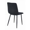Set 4 scaune bucatarie/living, Artool, Libra, catifea neagra, picioare metal negru, 44x40x88.5 cm