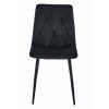 Set 4 scaune bucatarie/living, Artool, Libra, catifea neagra, picioare metal negru, 44x40x88.5 cm