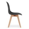 Set 4 scaune bucatarie/living, Artool, Kito, PP negru, picioare lemn natur, 46×54.5×80 cm