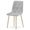 Set 4 scaune bucatarie/living, Artool, Libra, textil gri deschis, picioare metal natur, 44.5×54.5×87 cm