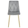 Set 4 scaune bucatarie/living, Artool, Libra, catifea gri deschis, picioare metal auriu, 45x54x86.5 cm