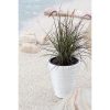 Set 2 ghivece de flori, Sand, rotunde, 34.5×38.5 cm, alb, Prosperplast