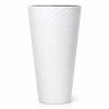 Set 2 ghivece de flori, Matuba Slim, rotunde, inalte, 40x78 cm, alb, Prosperplast