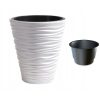 Set 2 ghivece de flori, Sand, rotunde, 38.8x43.6 cm, alb, Prosperplast