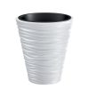 Set 2 ghivece de flori, Sand, rotunde, 34.5×38.5 cm, alb, Prosperplast