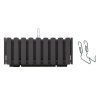 Set 2 jardiniere decorative cu suport metalic, sistem irigare,​​​​​​​ antracit, 38x18x16.2 cm, Boardee Fencycase W