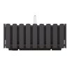 Set 2 jardiniere decorative cu suport metalic, sistem irigare,​​​​​​​ antracit, 38x18x16.2 cm, Boardee Fencycase W