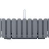 Set 2 jardiniere decorative cu suport metalic, sistem irigare,​​​​​​​ gri, 38x18x16.2 cm, Boardee Fencycase W