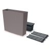 Set 2 jardiniere decorative, imitatie ratan, cafeniu, 58x18x49.8 cm, Rato Case