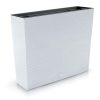 Set 2 jardiniere decorative, imitatie ratan, alb, 58x18x49.8 cm, Rato Case