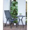 Set 2 scaune gradina/terasa, reglabile, aluminiu, negru, 56x67-99x84-107 cm, Jumi