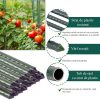 Set 25 araci de gradina, suport pentru rosii, castraveti si fasole, metal acoperit cu PVC, rezistenti la rugina, verde, 180×0.8 cm, Artool