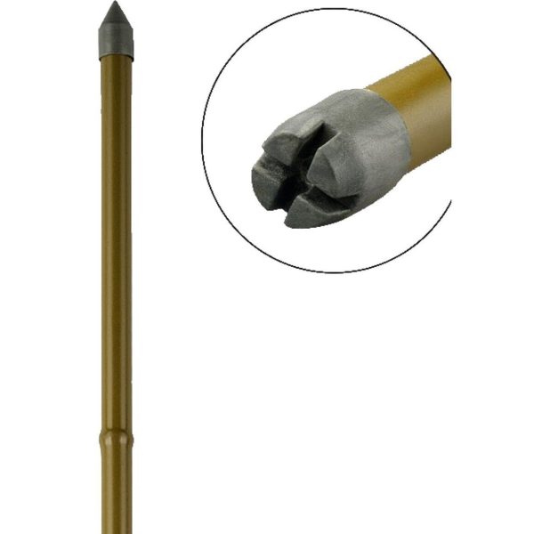 Set 25 araci de gradina, suport pentru rosii, castraveti si fasole, metal acoperit cu PVC, rezistenti la rugina, maro, 210x1.6 cm, Artool