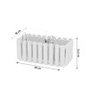 Set 3 jardiniere decorative cu suport metalic, sistem irigare,​​​​​​​ maro, 38x18x16.2 cm, Boardee Fencycase W